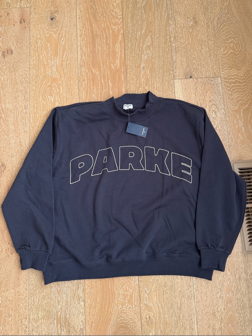 Parke Target Navy Crewneck Sweatshirt with Stitched Logo